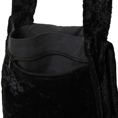 Embellished Velvet Saddle Bag