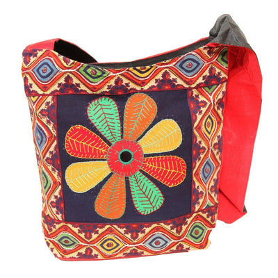 Flower Across Body Slouch Bag