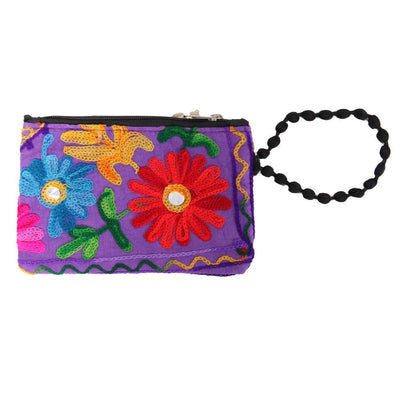 Embroidered Flower Purse..