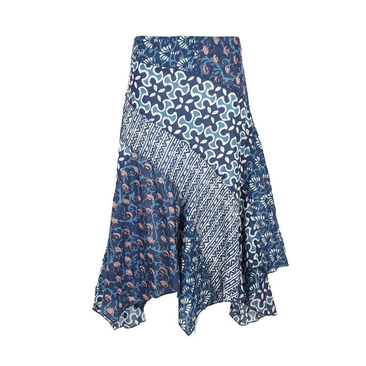 Indigo Patchwork Skirt