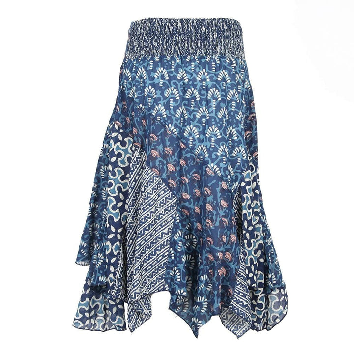 Indigo Patchwork Skirt