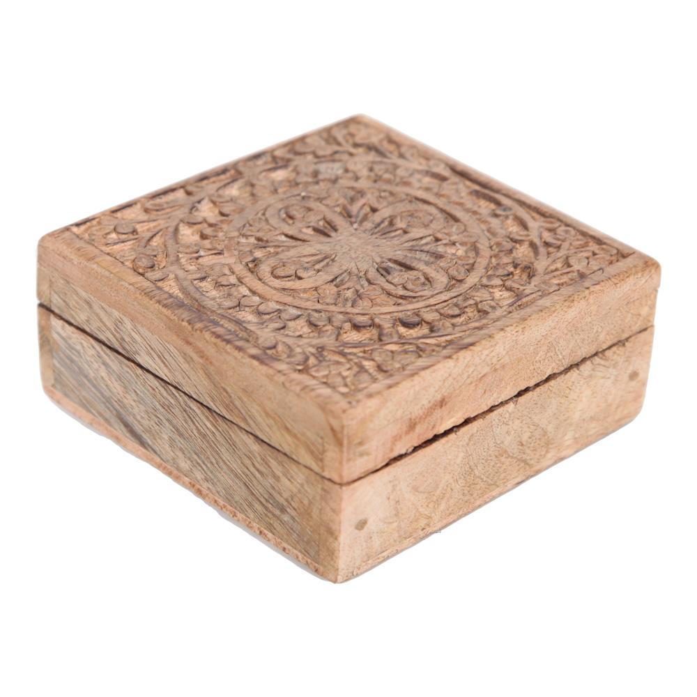Carved Mango Wood Box