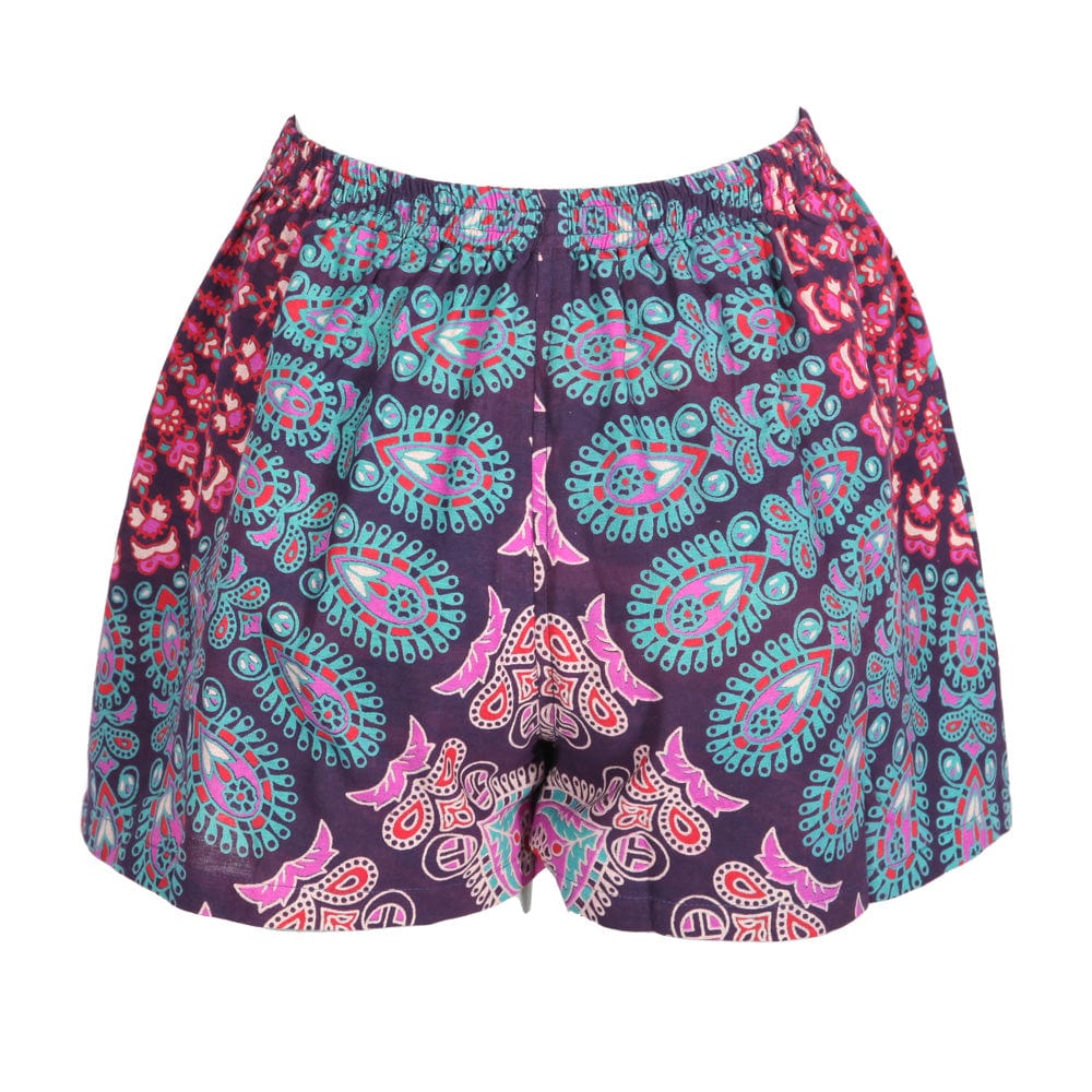 Peacock Print Shorts