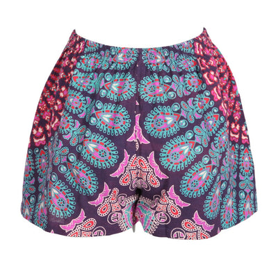 Peacock Print Shorts