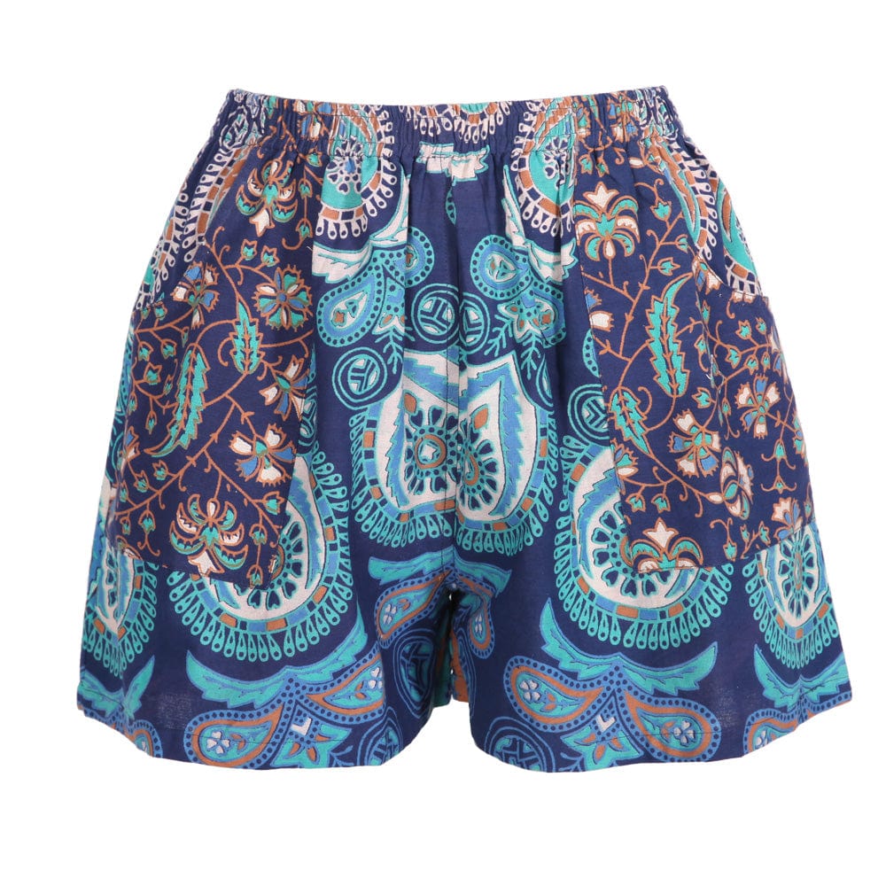 Peacock Print Shorts