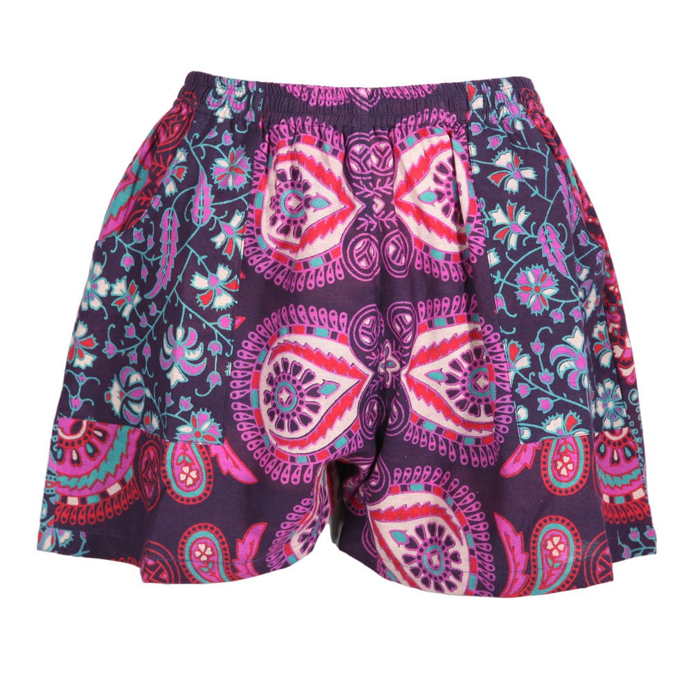Peacock Print Shorts