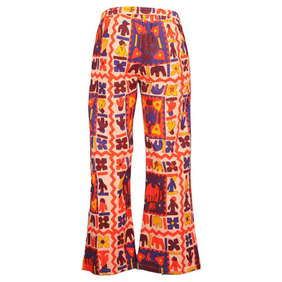 Cotton Abstract Elephant Trousers