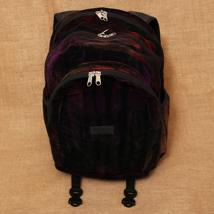 Tie Dye Cotton Velour Backpack
