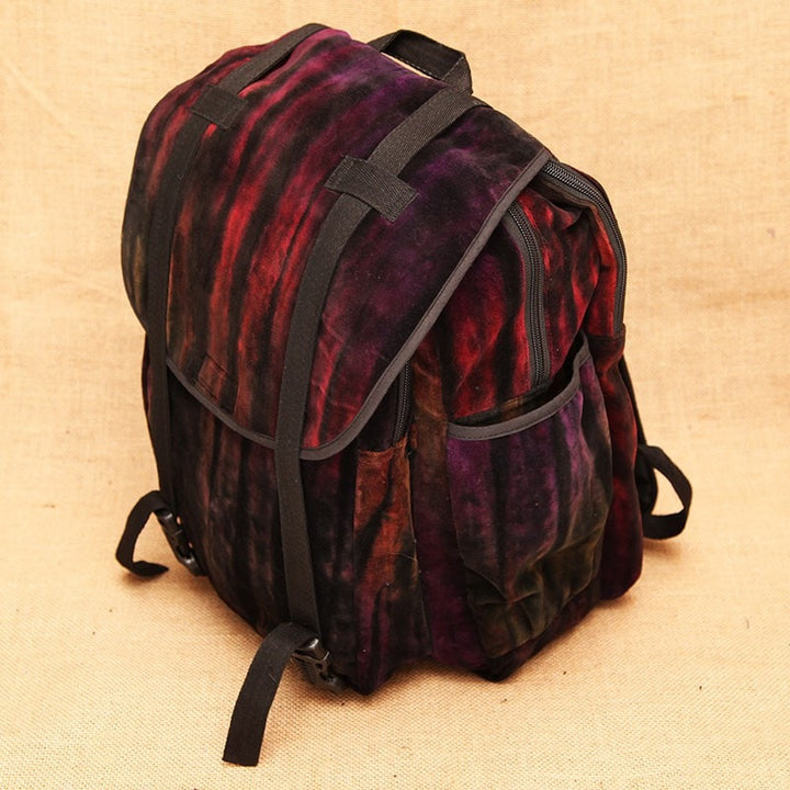 Tie Dye Cotton Velour Backpack