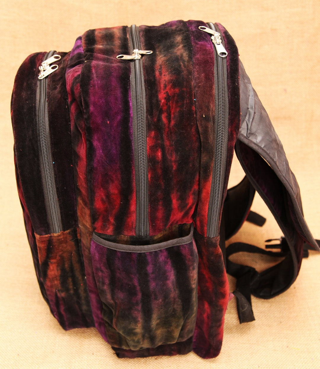 Tie Dye Cotton Velour Backpack