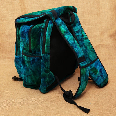 Tie Dye Cotton Velour Backpack