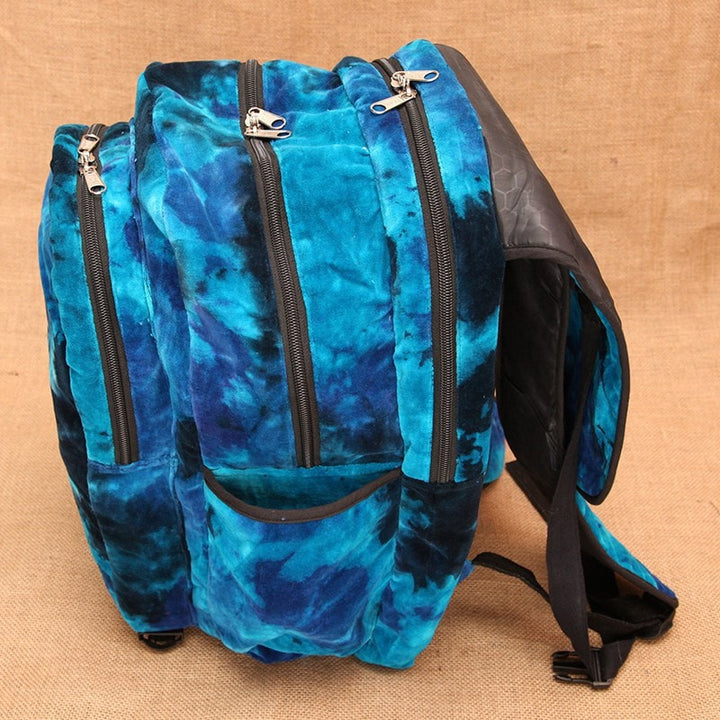 Tie Dye Cotton Velour Backpack