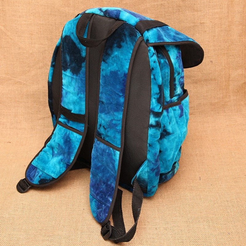 Tie Dye Cotton Velour Backpack