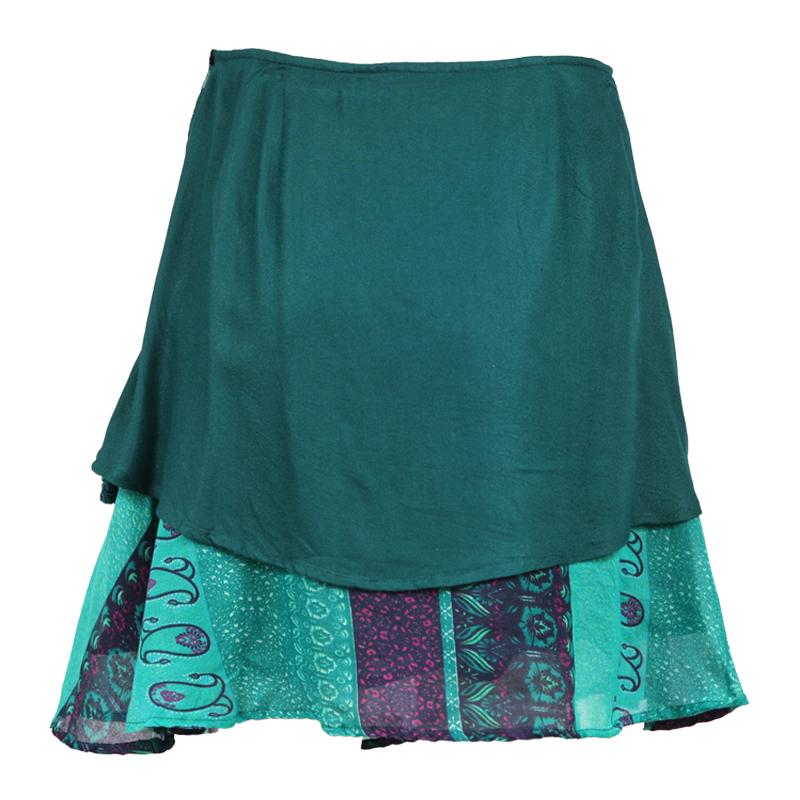 Embroidered Mini Skirt With Tassels