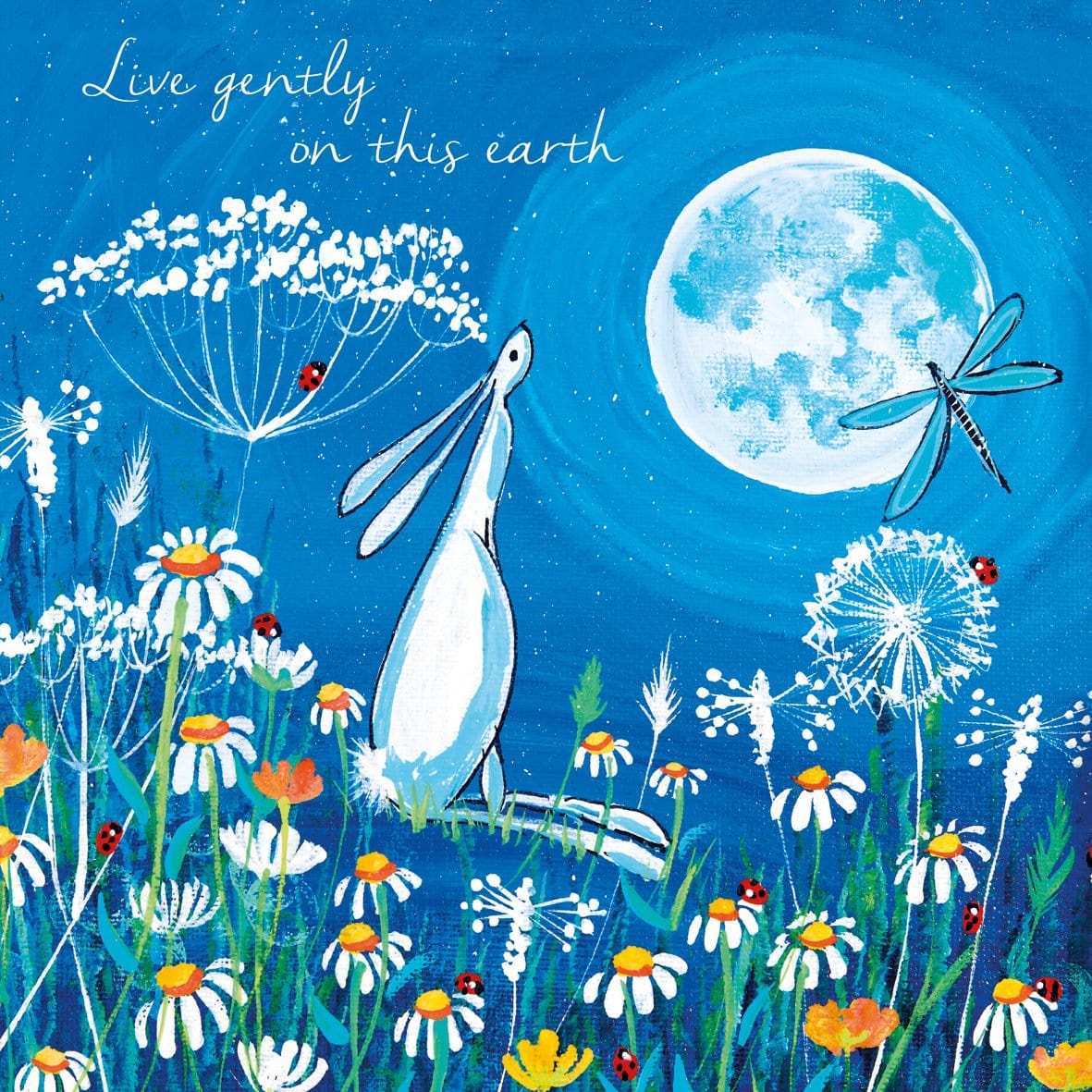 Live gently on this earth Greetings Card