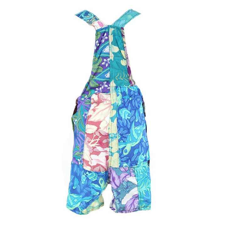 Kids Patchwork Dungarees Shorts