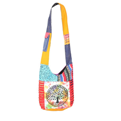 Tie Dye & Print Slouch Bag