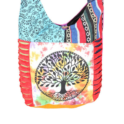 Tie Dye & Print Slouch Bag