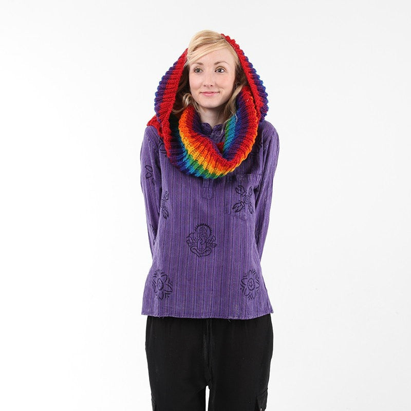 Oversized Chunky Knit Circle Scarf..