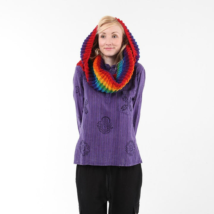 Oversized Chunky Knit Circle Scarf..