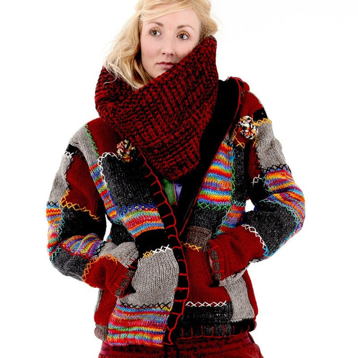 Oversized Chunky Knit Circle Scarf..