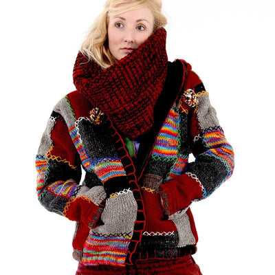 Oversized Chunky Knit Circle Scarf..