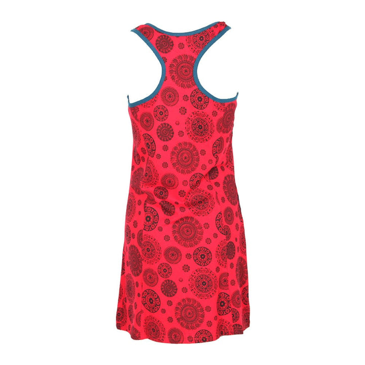Embroidered Racerback Mini Dress
