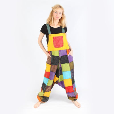 Patchwork Ohm Mandala Harem Dungarees main image 1