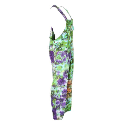 Sun & Moon Print Tie Dye Dungarees