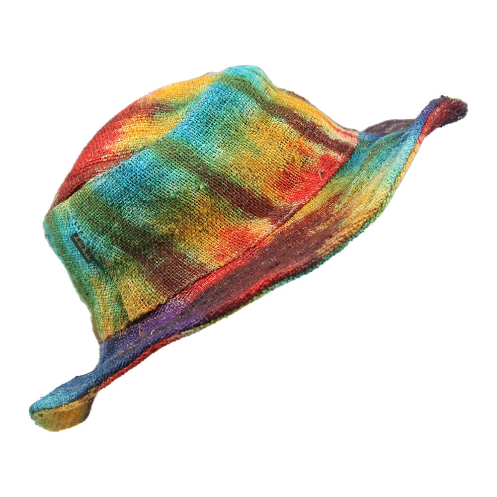 Hemp Tie Dye Rainbow Sun Hat