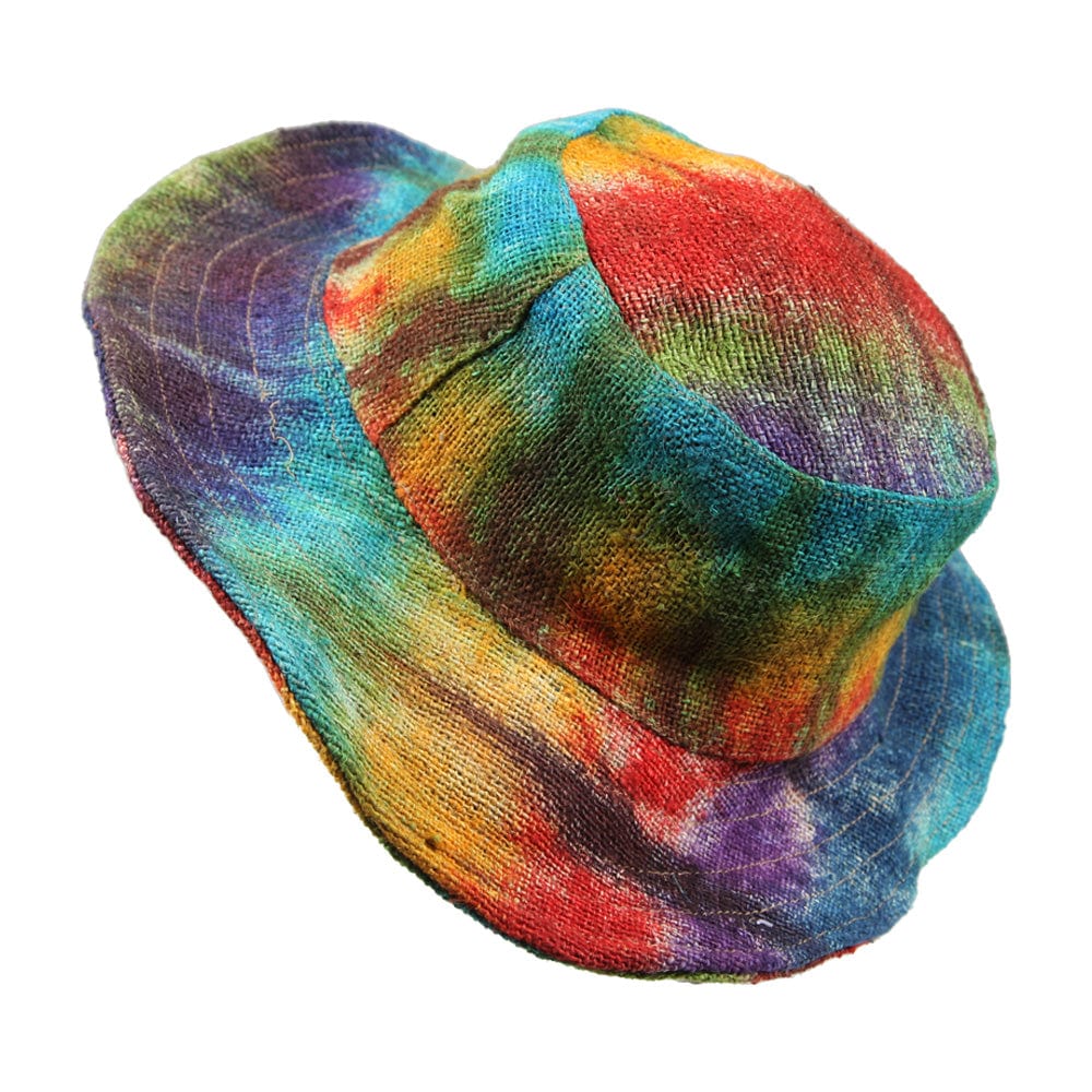 Hemp Tie Dye Rainbow Sun Hat