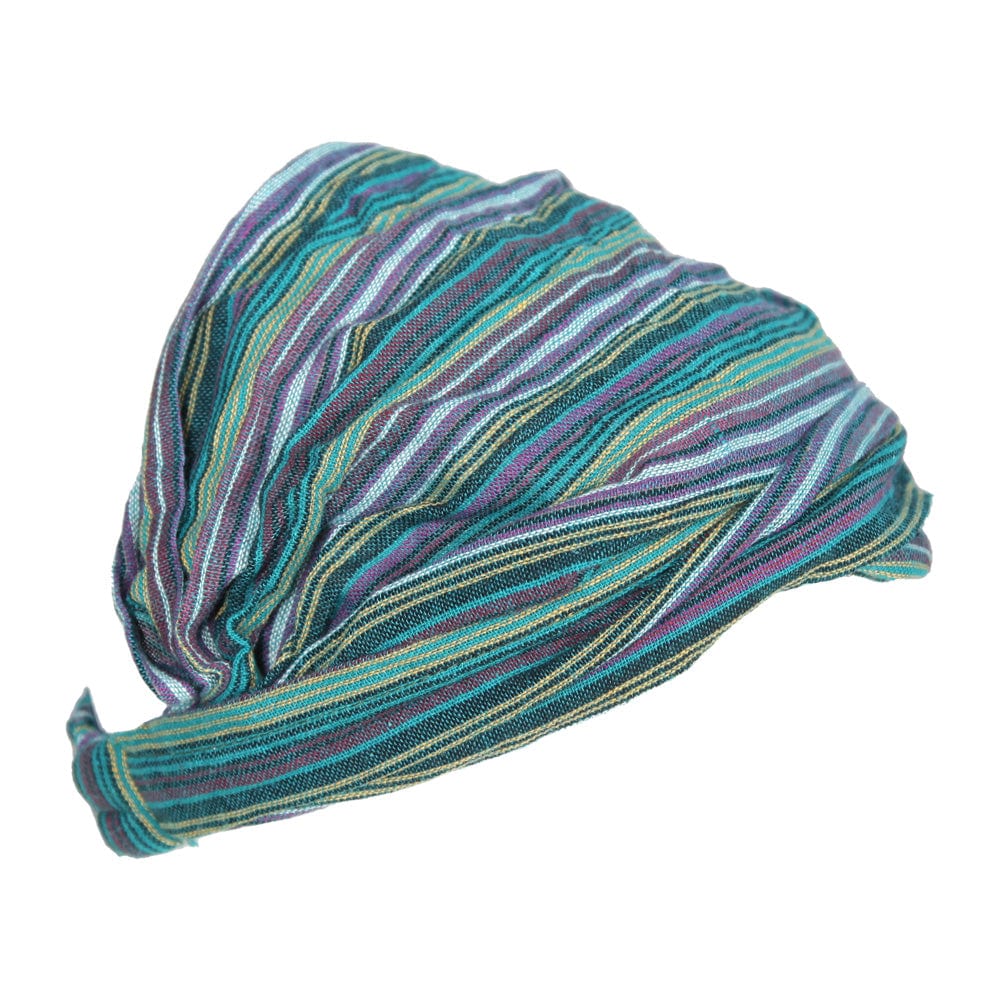 Men's Striped Cotton Bandana Headband