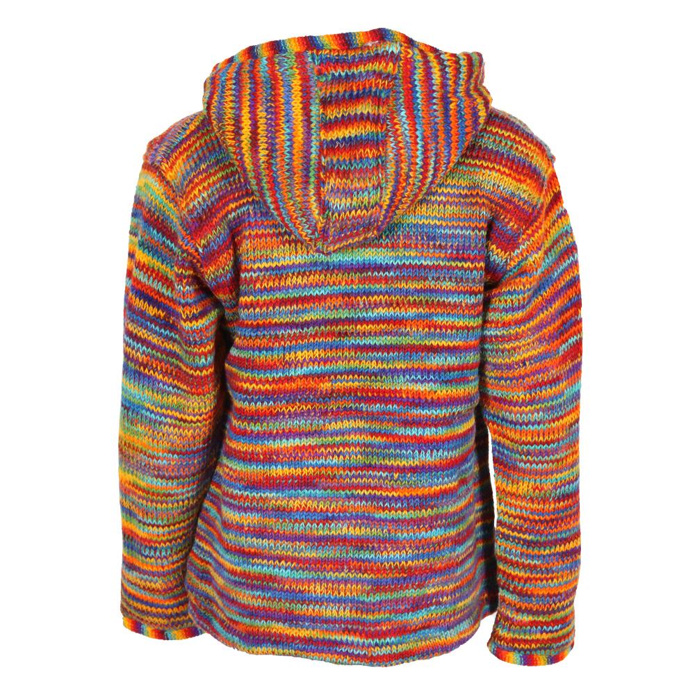 Fuzzy Rainbow Woollen Jacket
