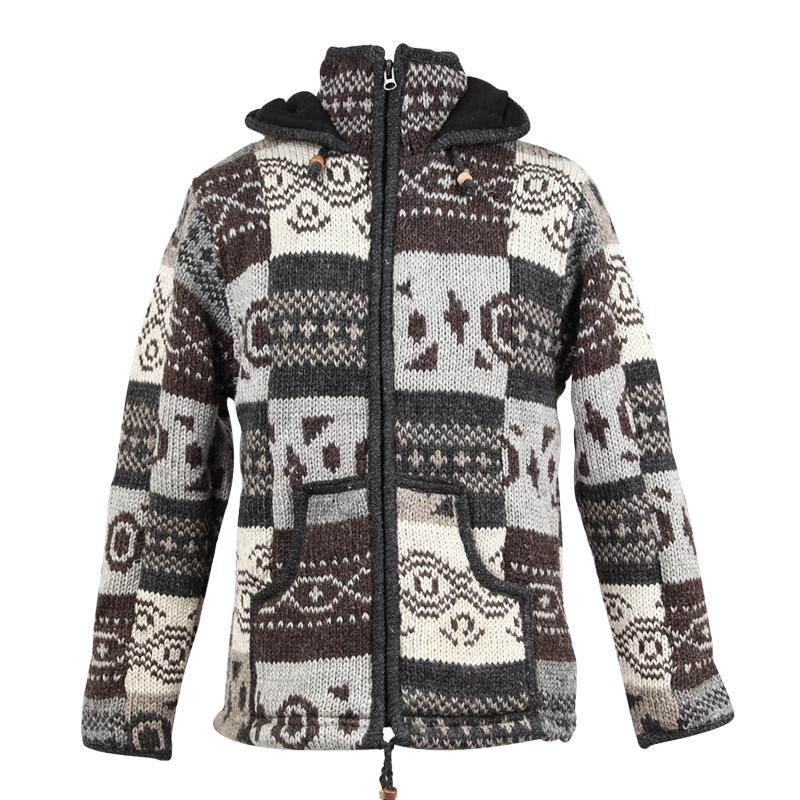 Men's Tribal Style Check Jacket