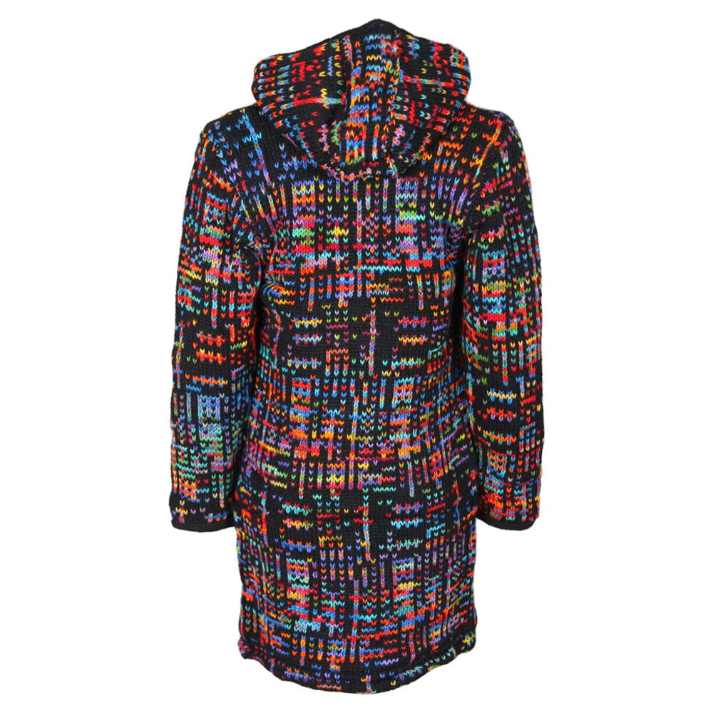 Rainbow Fleece Lined Long Coat