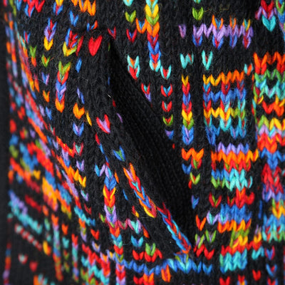 Rainbow Fleece Lined Long Coat