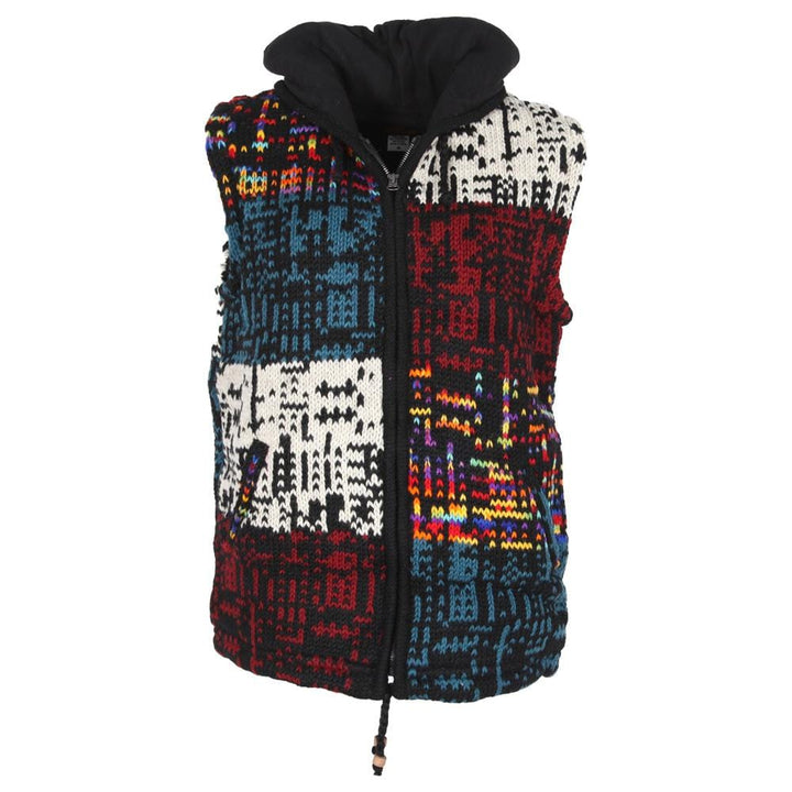 Fleece Lined Woollen Hooded Gilet..