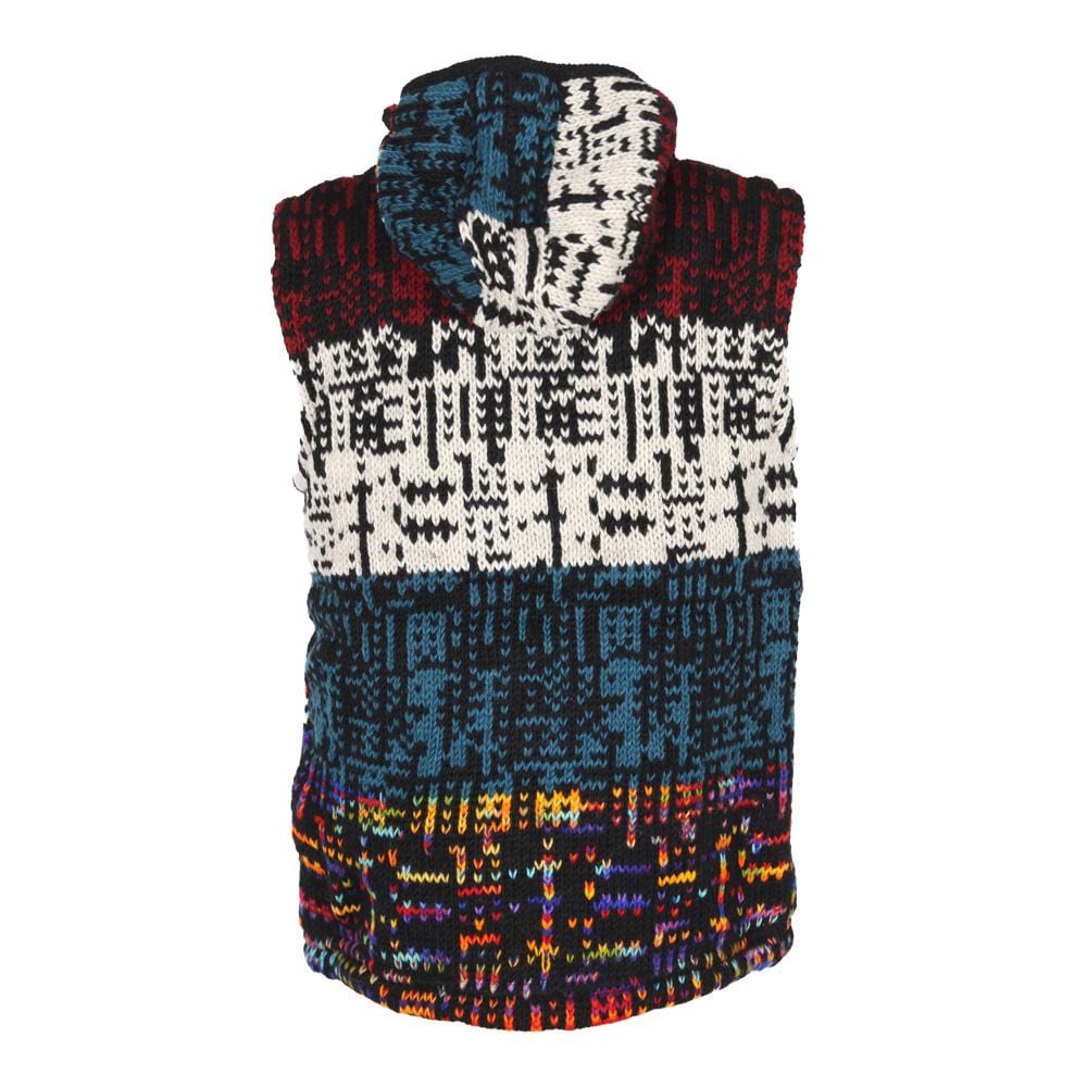 Fleece Lined Woollen Hooded Gilet..