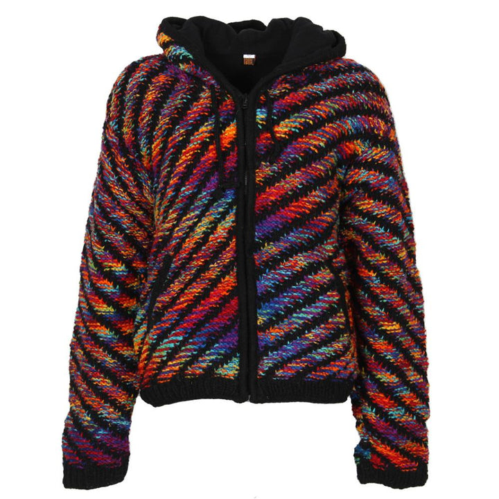 Rainbow Ribbed Knit Jacket
