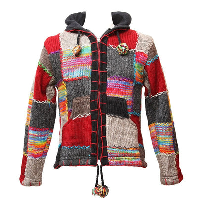 Nepalese Patch Knit Jacket..
