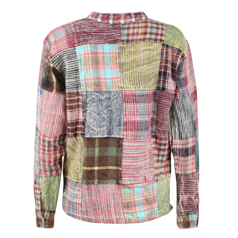 Brushed Cotton Patchwork Shirt..