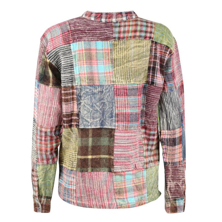 Brushed Cotton Patchwork Shirt..