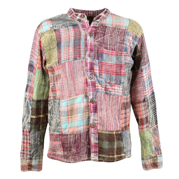 Brushed Cotton Patchwork Shirt..