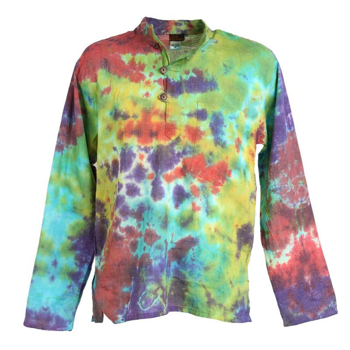 Festival Tie Dye Collarless Shirt..