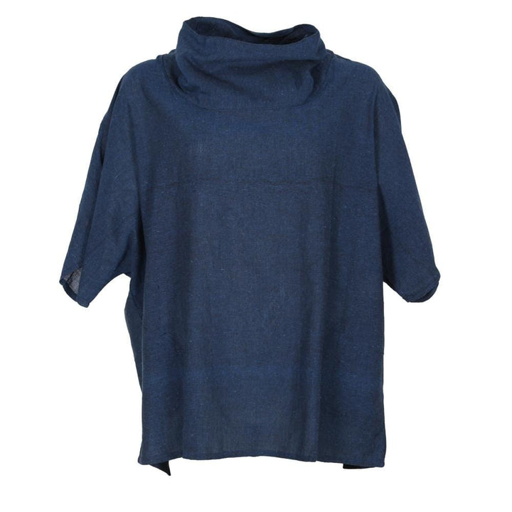 Short Sleeve Cowl Neck Smock Top