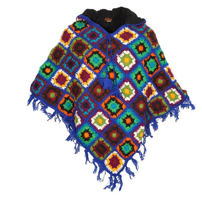 Hand Crochet Fleece Lined Poncho