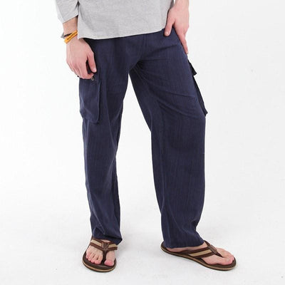 Plain Cotton Cargo Trousers