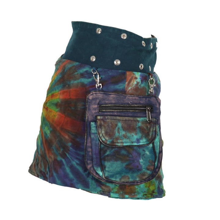 Reversible Tie Dye Popper Skirt
