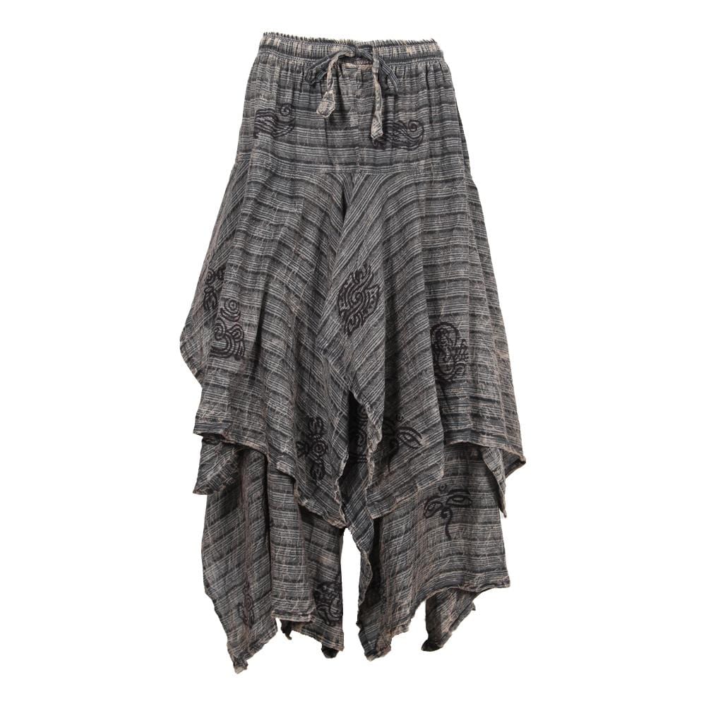 Layered Hanky Hem Printed Skirt The Hippy Clothing Co