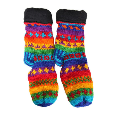 Fleece Lined Rainbow Socks